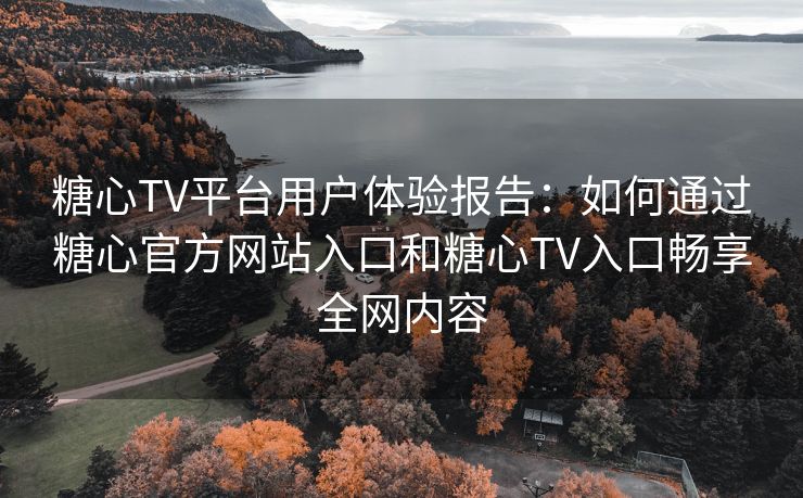 糖心TV平台用户体验报告:如何通过糖心官方网站入口和糖心TV入口畅享全网内容 糖心TV平台用户体验报告:如何通过糖心官方网站入口和糖心TV入口畅享全网内容